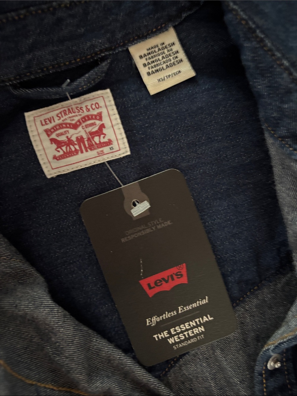 LEVI’S PEARL SNAP LONG SLEEVE DENIM SHIRT - Picture 7 of 11